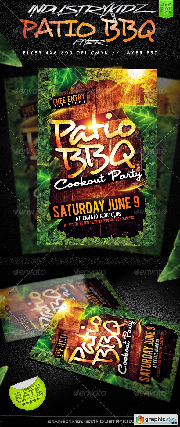 Patio BBQ Party Flyer