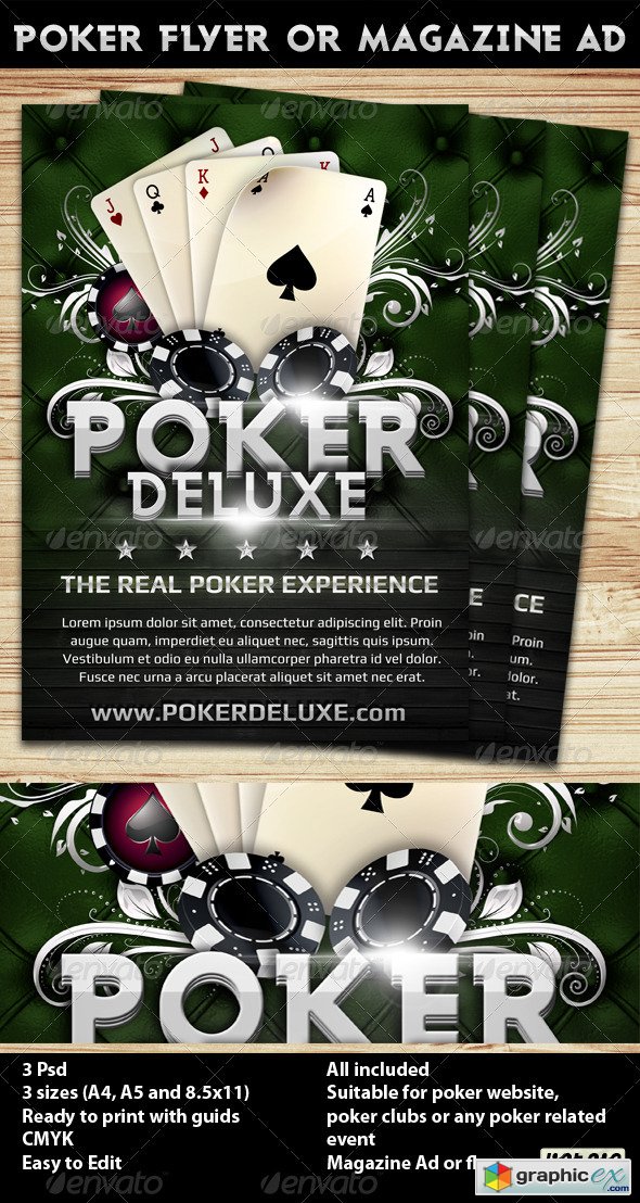 Poker Magazine Ad or flyer Template 4
