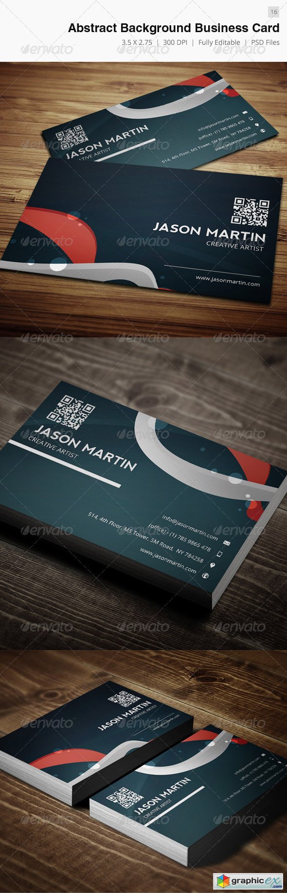 Abstract Background Creative Business Card 16