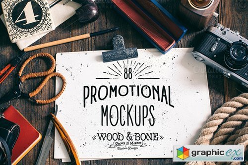 Wood&Bone - Promotional Mockups