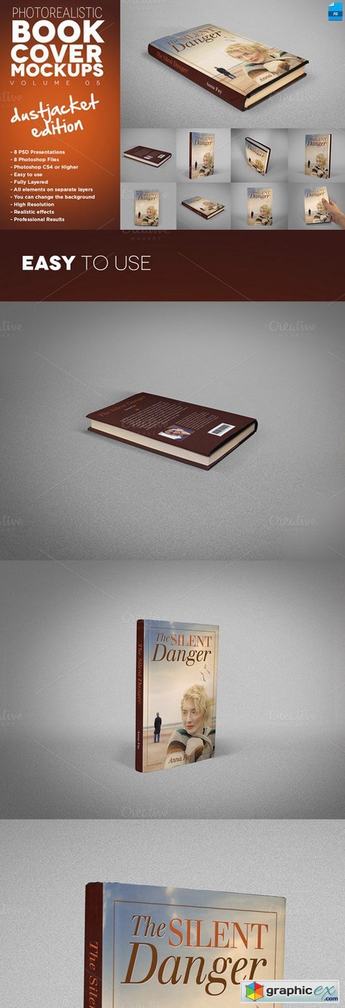 Book Cover Mockup Dustjacket Edition