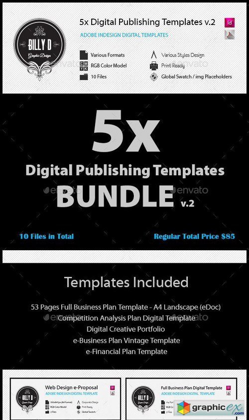 5x Digital Publishing Templates Bundle v2