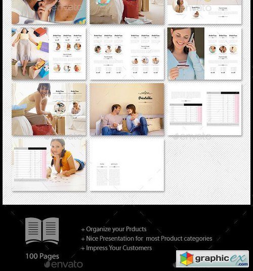 100 pages A4 Digital Product Catalogue Template