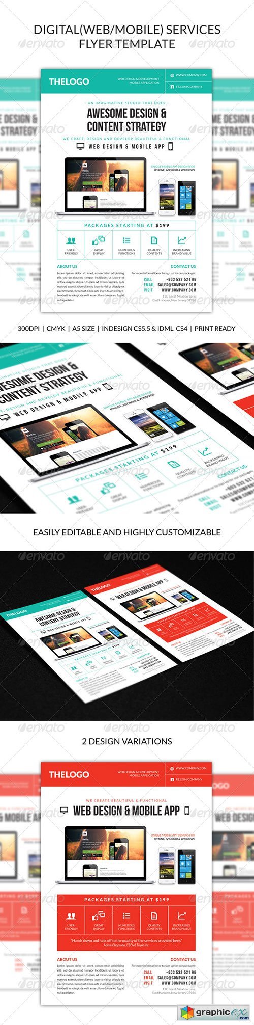 Digital (Web/Mobile) Design Services Flyer