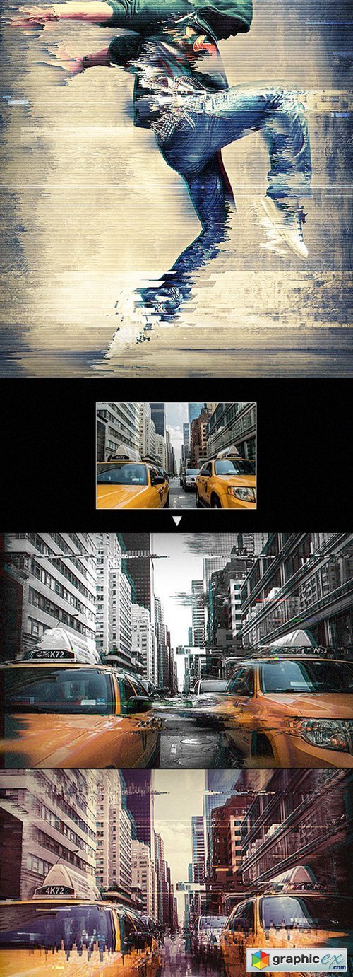 Animated Glitch - Photoshop Action