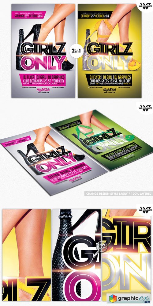 GIRLS ONLY Flyer Template