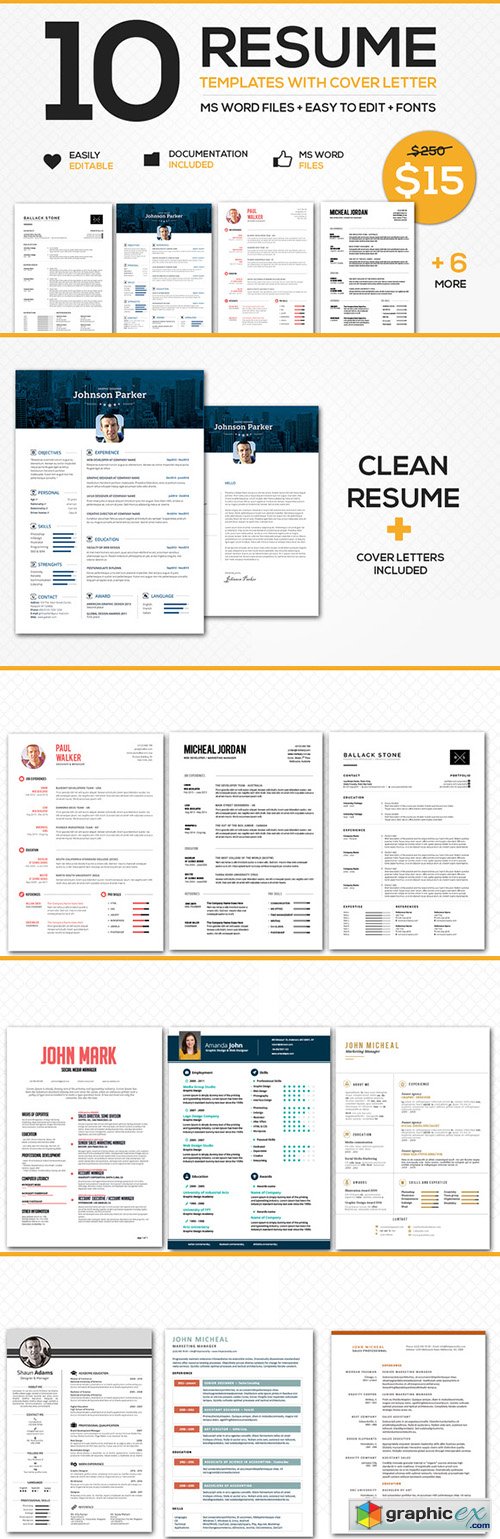 Resume with Cover Letter Bundle WORD