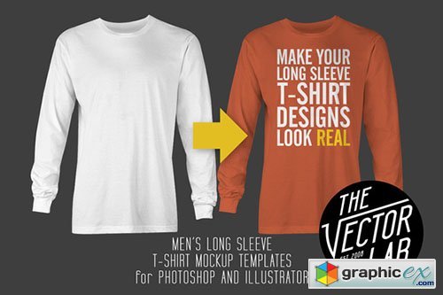 Long Sleeve T-Shirt Mockup Templates