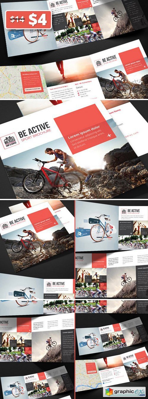 Be Active - Sport Trifold Brochure