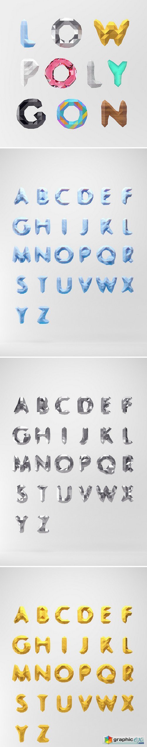Low Poly Font