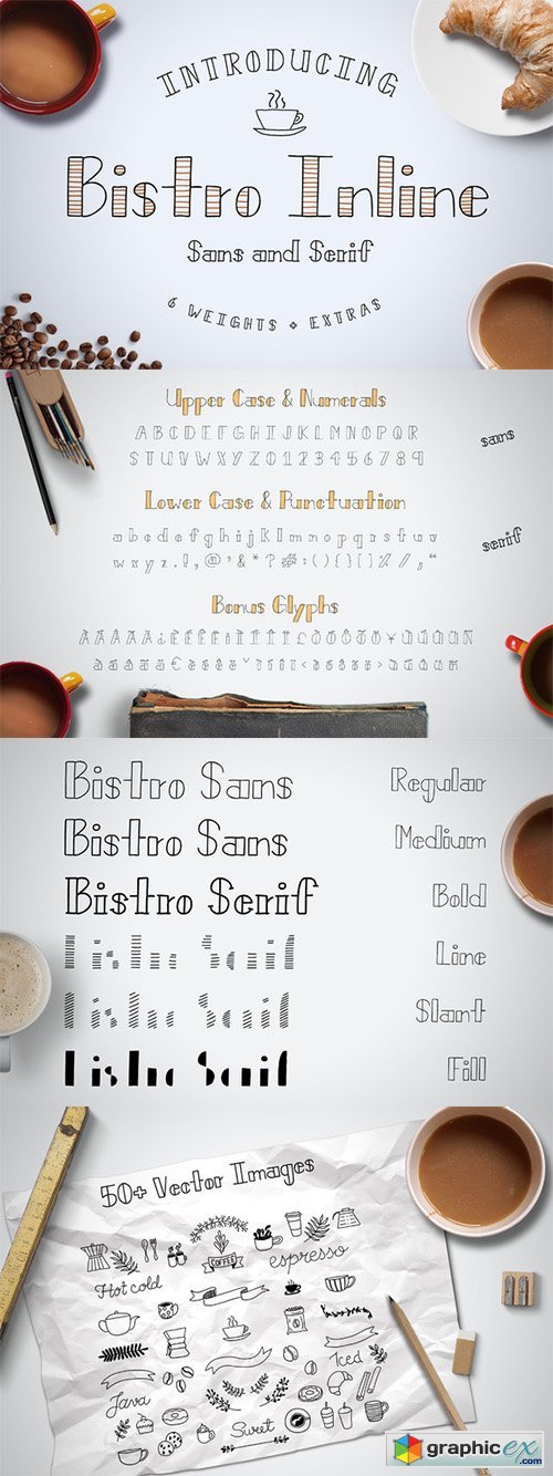 Bistro Sans & Serif + Extras