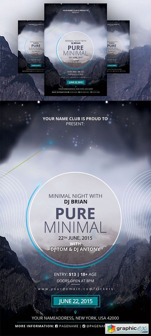 Pure Minimal - PSD Flyer Template