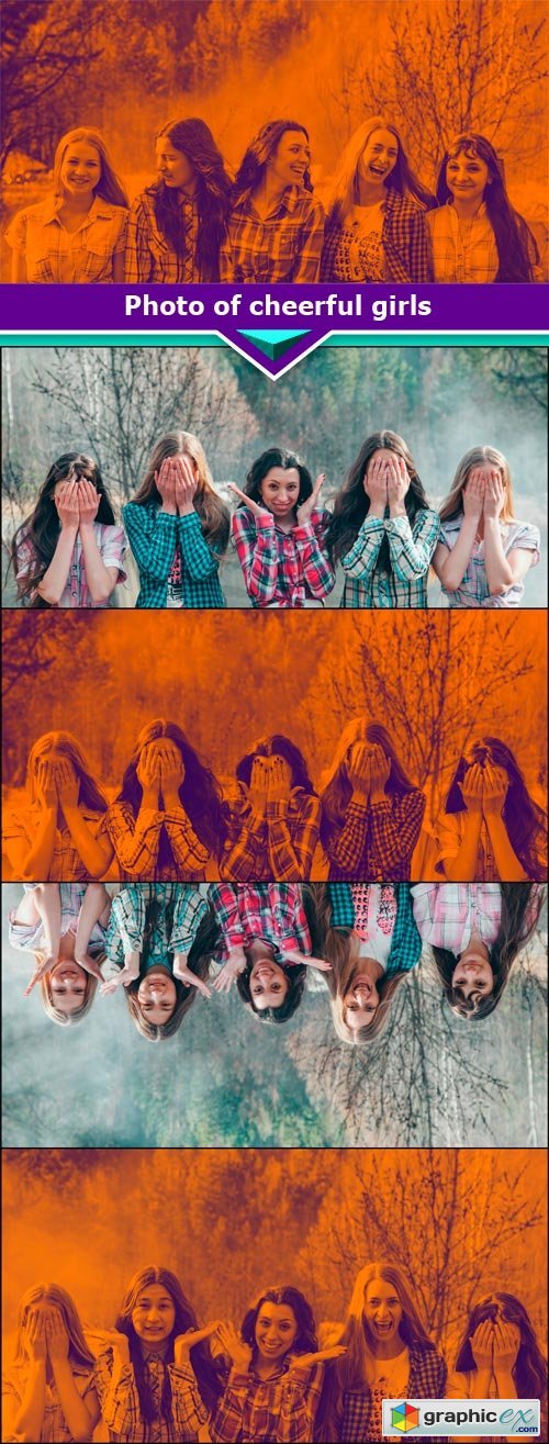 Photo of cheerful girls 5x JPEG