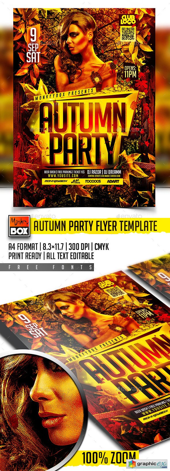 Autumn Party Flyer Template