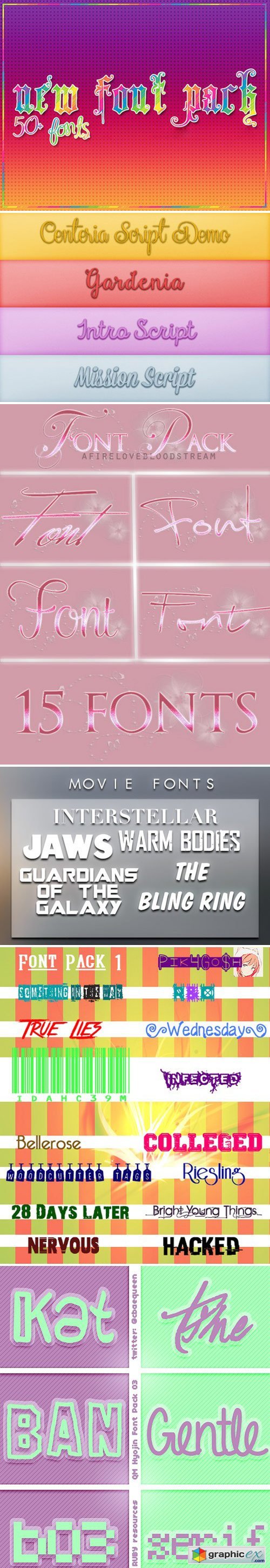 Mega 384 Fonts Pack