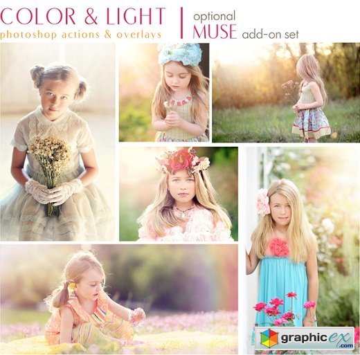 Florabella Collection - Color & Light Photoshop Actions and Overlays