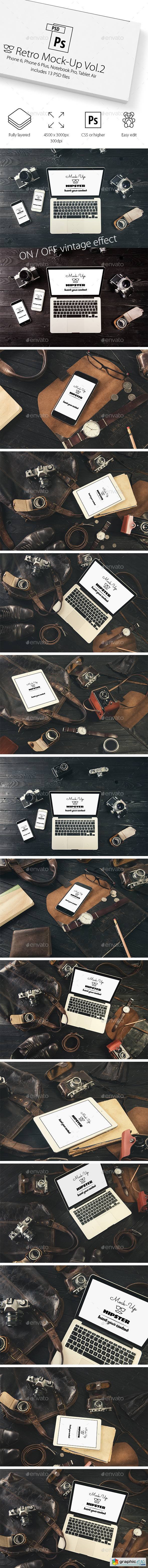 13 Devices Hipster Mock-Ups Vol2