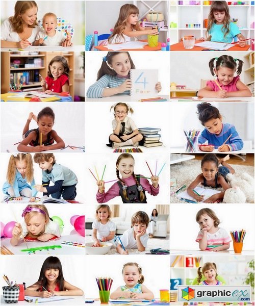 Collection of beautiful children who paint 25 UHQ Jpeg
