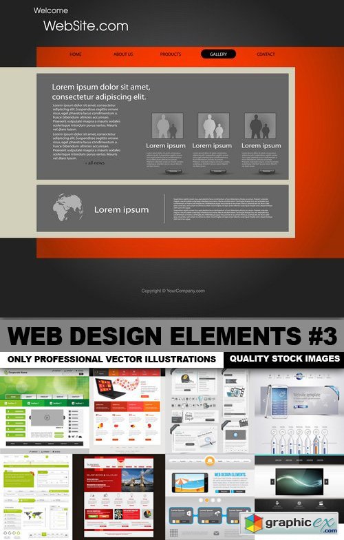 Web Design Elements #3 - 25 Vector