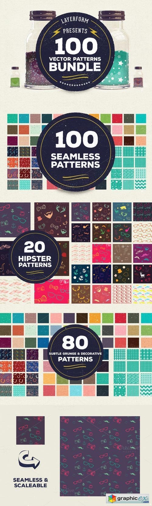 100 Vector Patterns Bundle