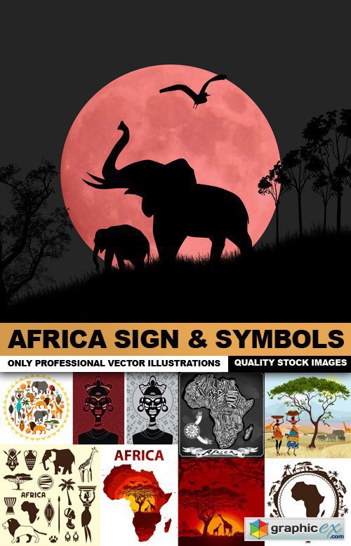 Africa Sign & Symbols - 25 Vector