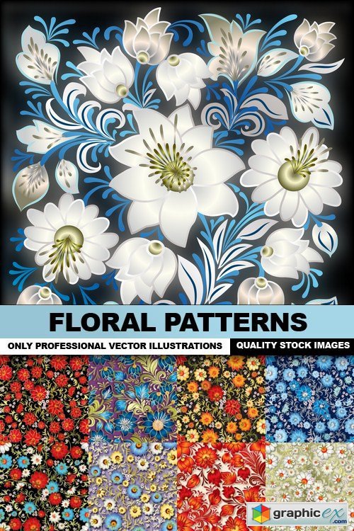 Floral Patterns - 25 Vector