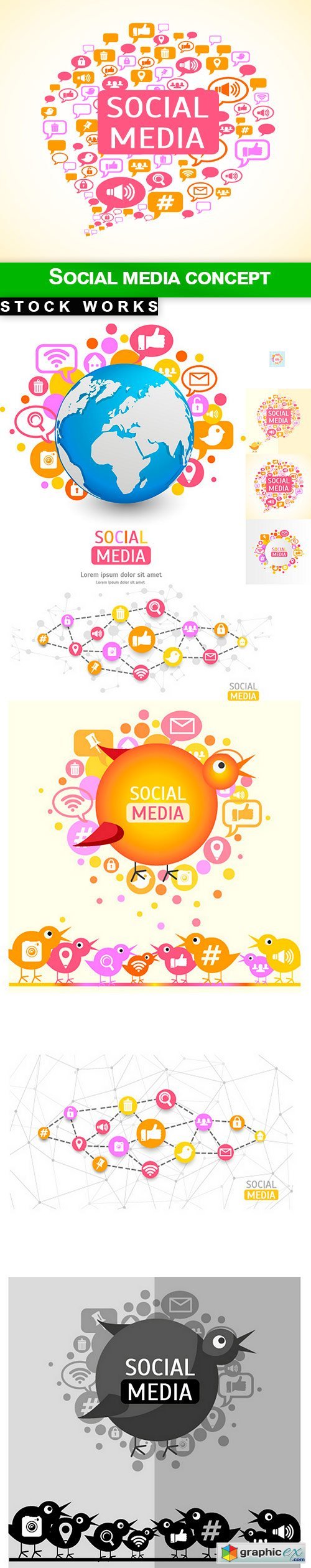 Social media concept - 9 EPS