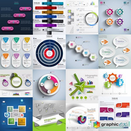 Infographics Design Elements#35 - 25 Vector