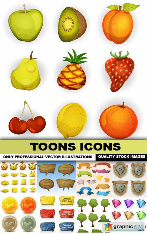 Toons Icons - 25 Vector