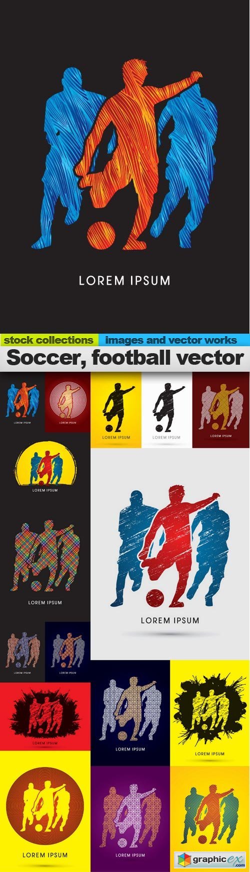 Soccer, football vector, 15 x EPS