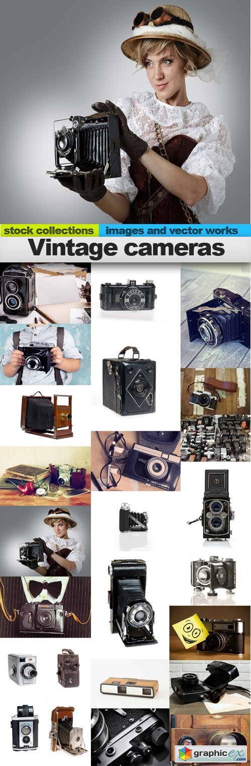 Vintage cameras,25 x UHQ JPEG