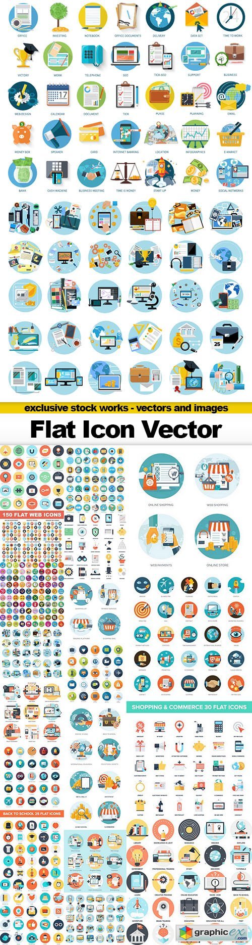Flat Icon Vector Collection - 40x EPS