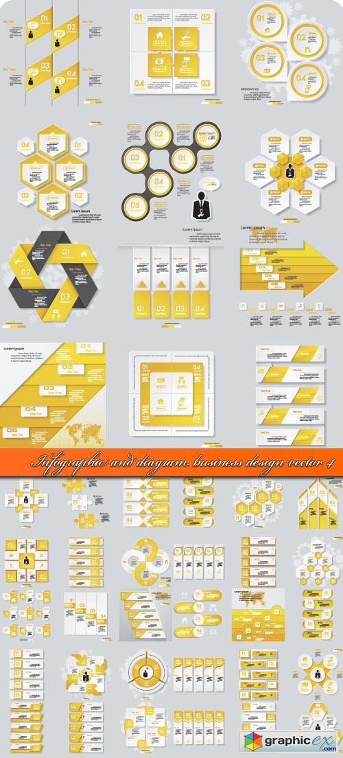 Infographic and diagram business design vector 4