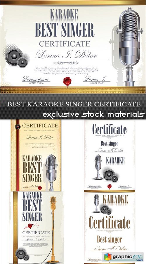 Best Karaoke Singer Certificate - 5xEPS