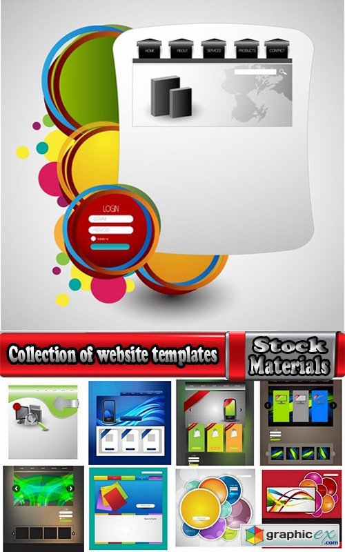 Collection of website templates #3-25 Eps
