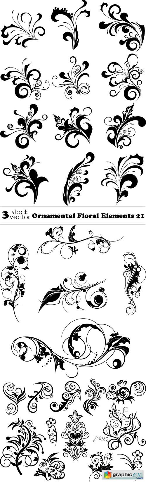 Vectors - Ornamental Floral Elements 21