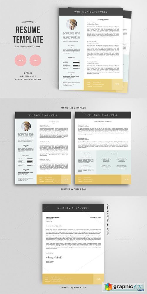 Resume Template | The Whitney 3pk