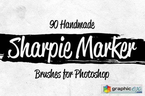 90 Sharpie Marker Brushes for PS