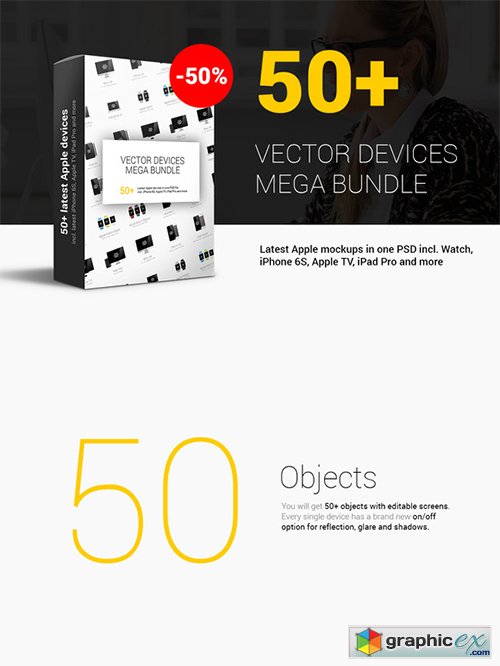 50+ Apple Mockups Mega Bundle