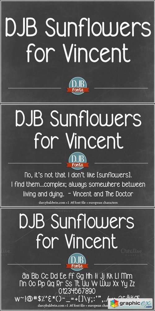 DJB Sunflowers for Vincent Font