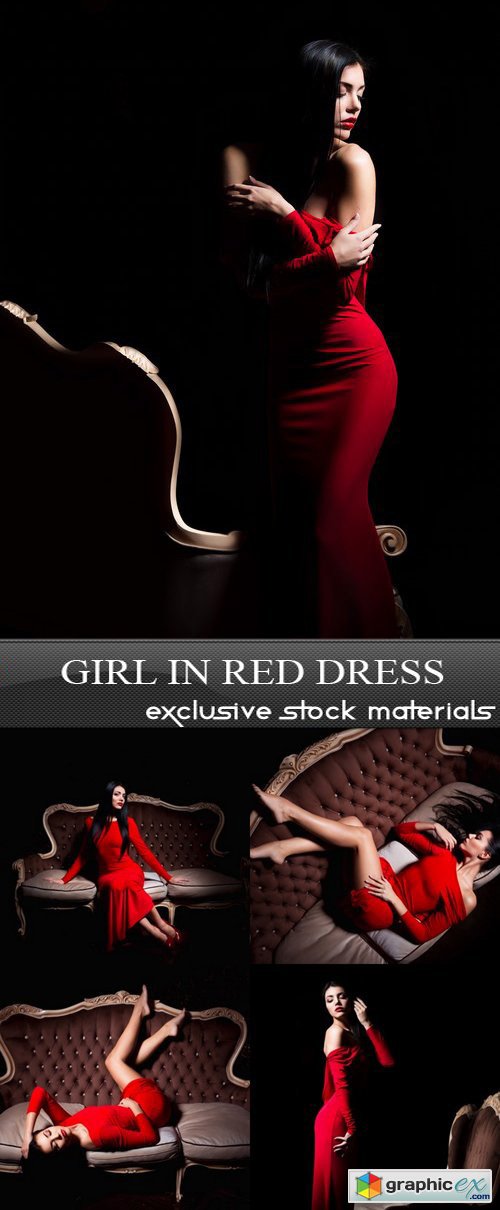 Girl in Red Dress - 5 UHQ JPEG