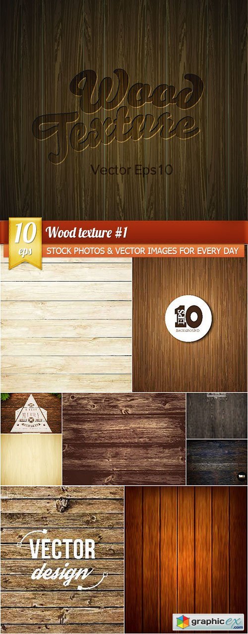 Wood texture #1, 10 x EPS
