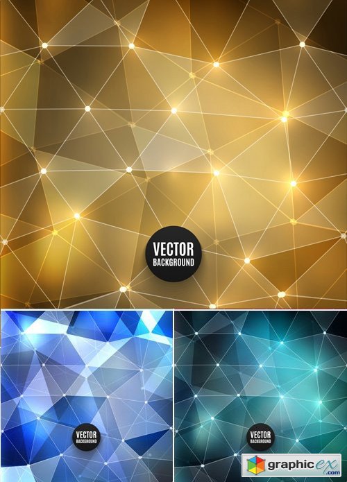 Abstract Polygonal Backgrounds Vector