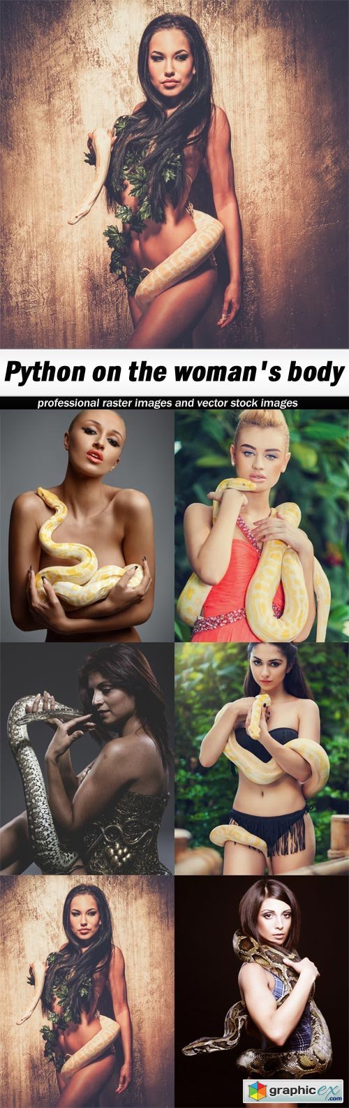 Python on the woman's body
