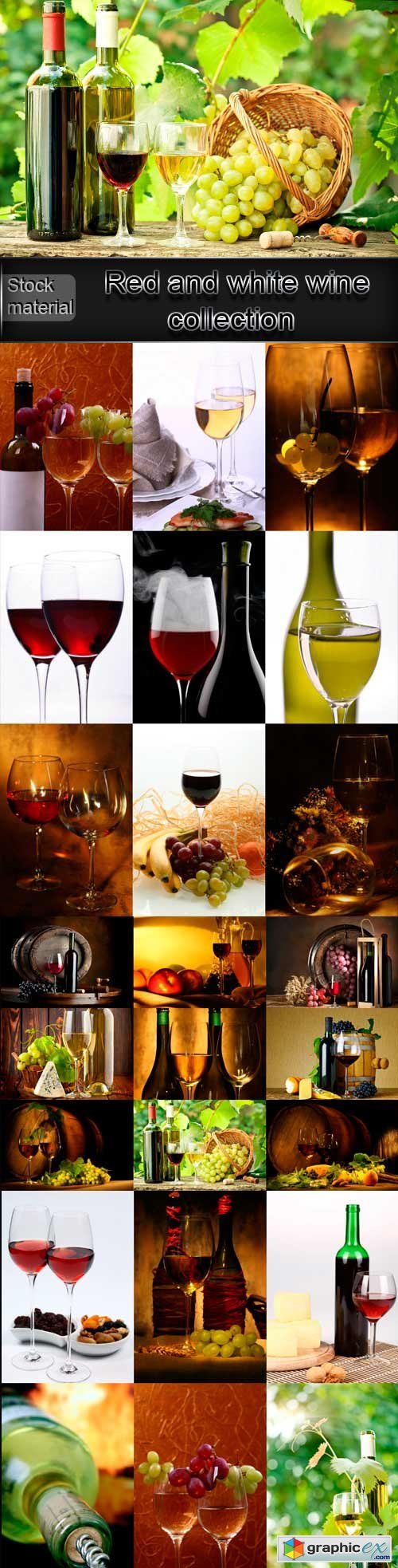 Red and white wine collection