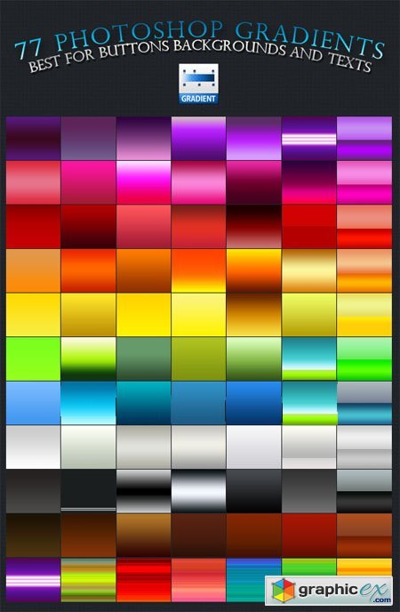 77 Colorful Photoshop Gradients