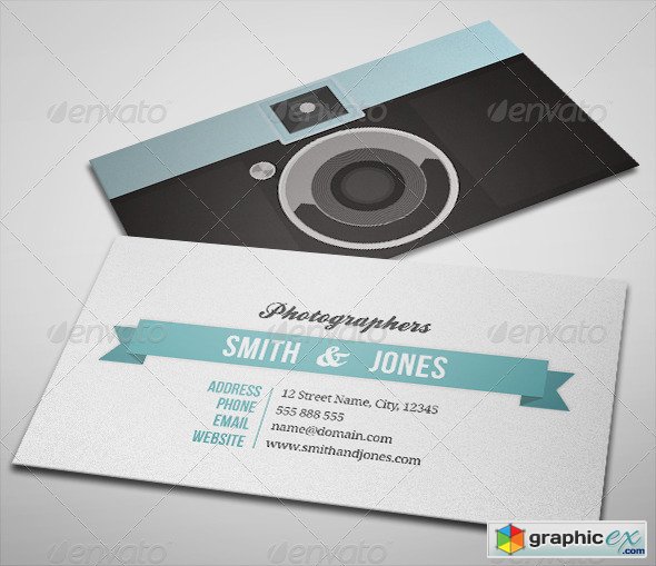 Sleek Illustrated Photography Business Card