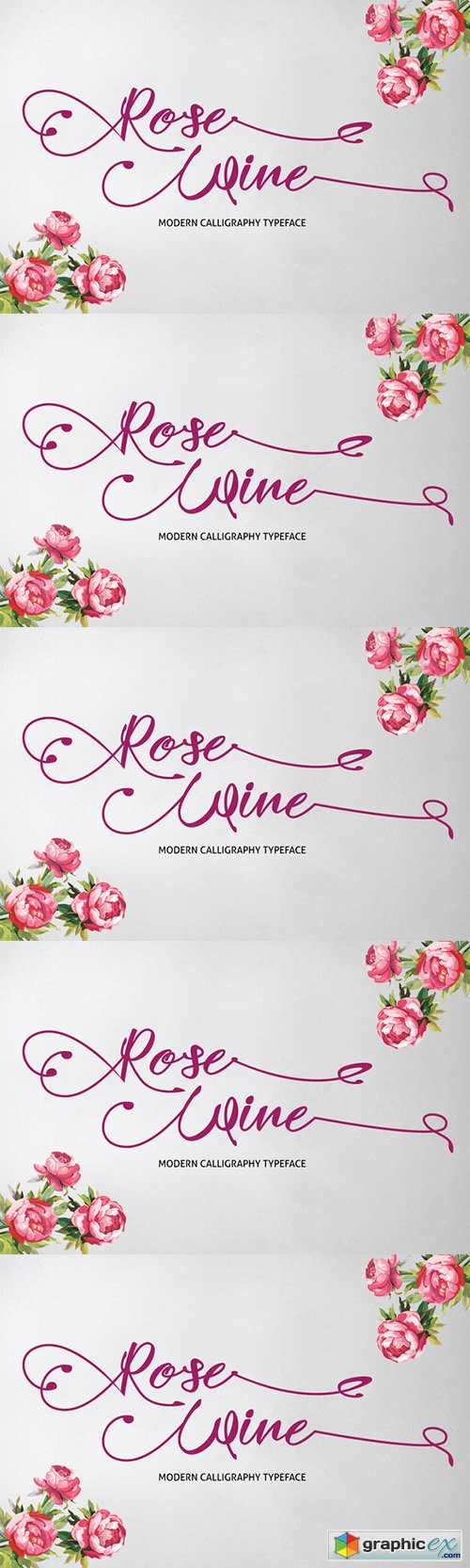 Rose Wine Typeface