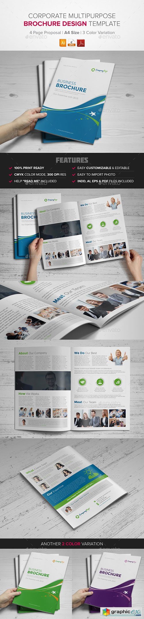 Corporate Multipurpose BiFold Brochure Template
