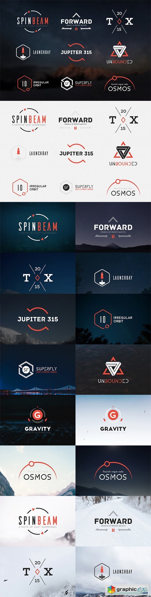 10 Futuristic Logos Pack